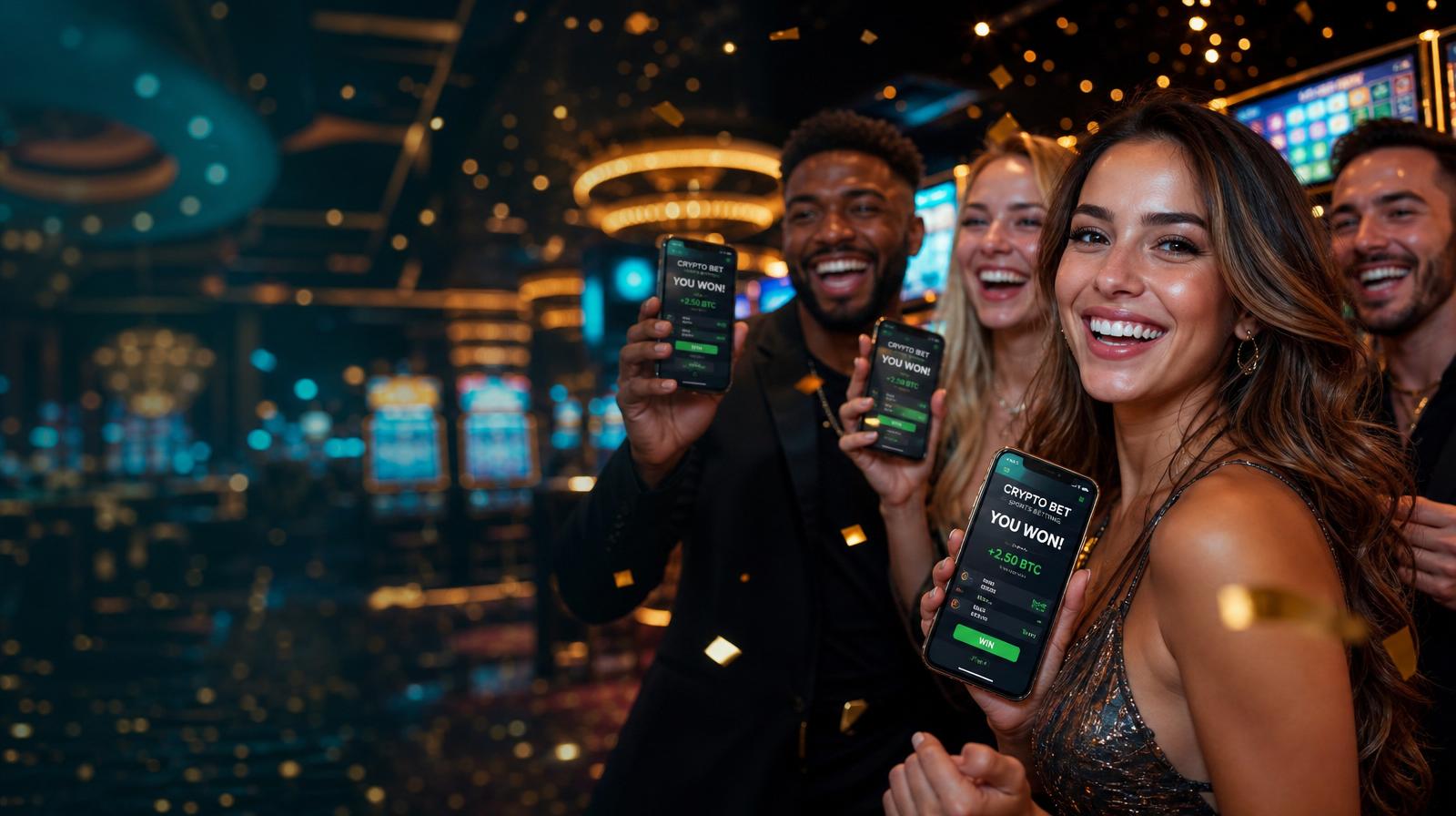Happy players celebrating a winning bet on the Paicasino app